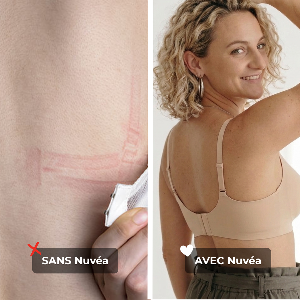 Photo du soutien-gorge avant après sans marques ni traces