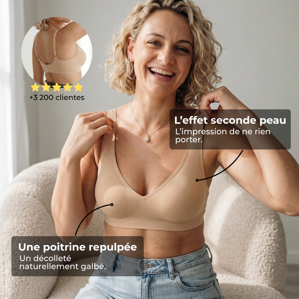 Soutien gorge sans armature et effet repulpant 