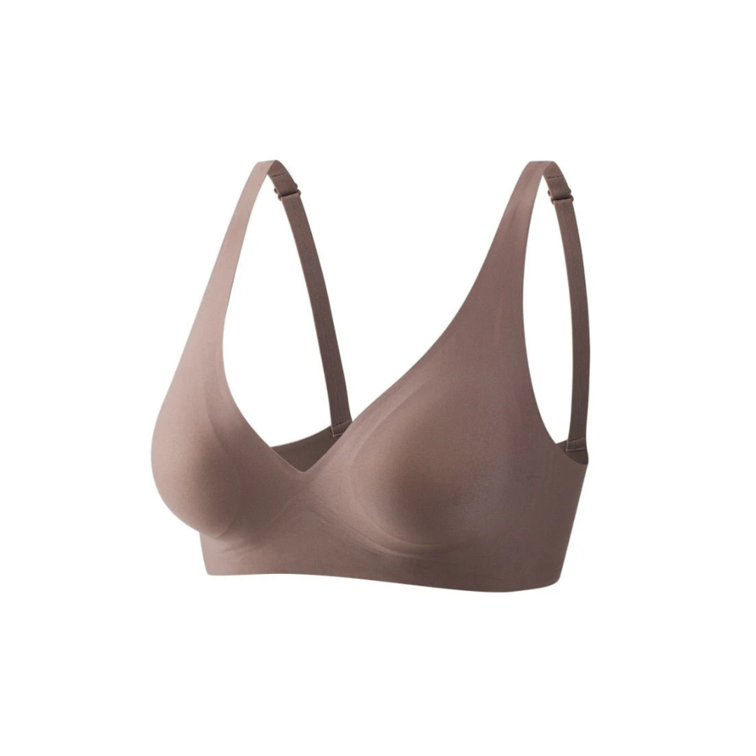 Soutien-gorge sans armature et repulpant couleur taupe