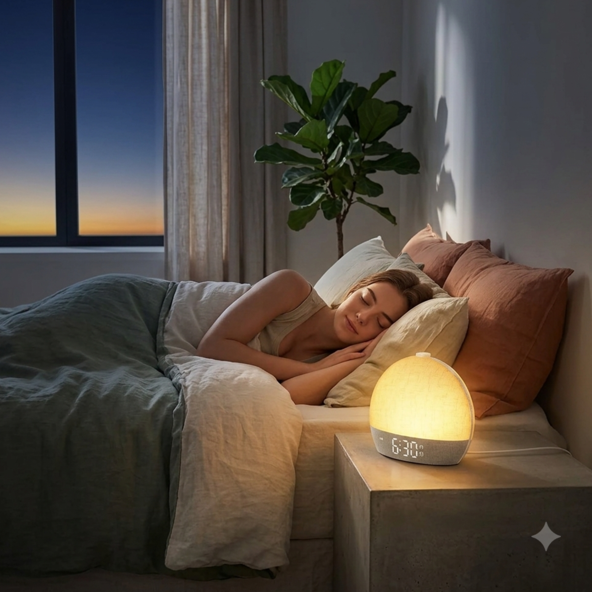 Réveil veilleuse et lampe de chevet Image